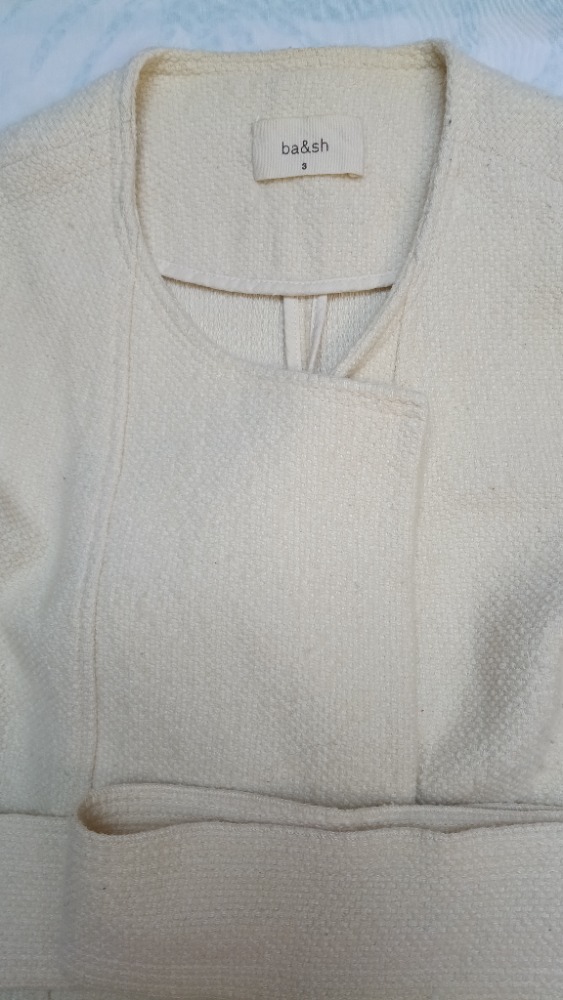 White cropped double breasted jacket by Bash