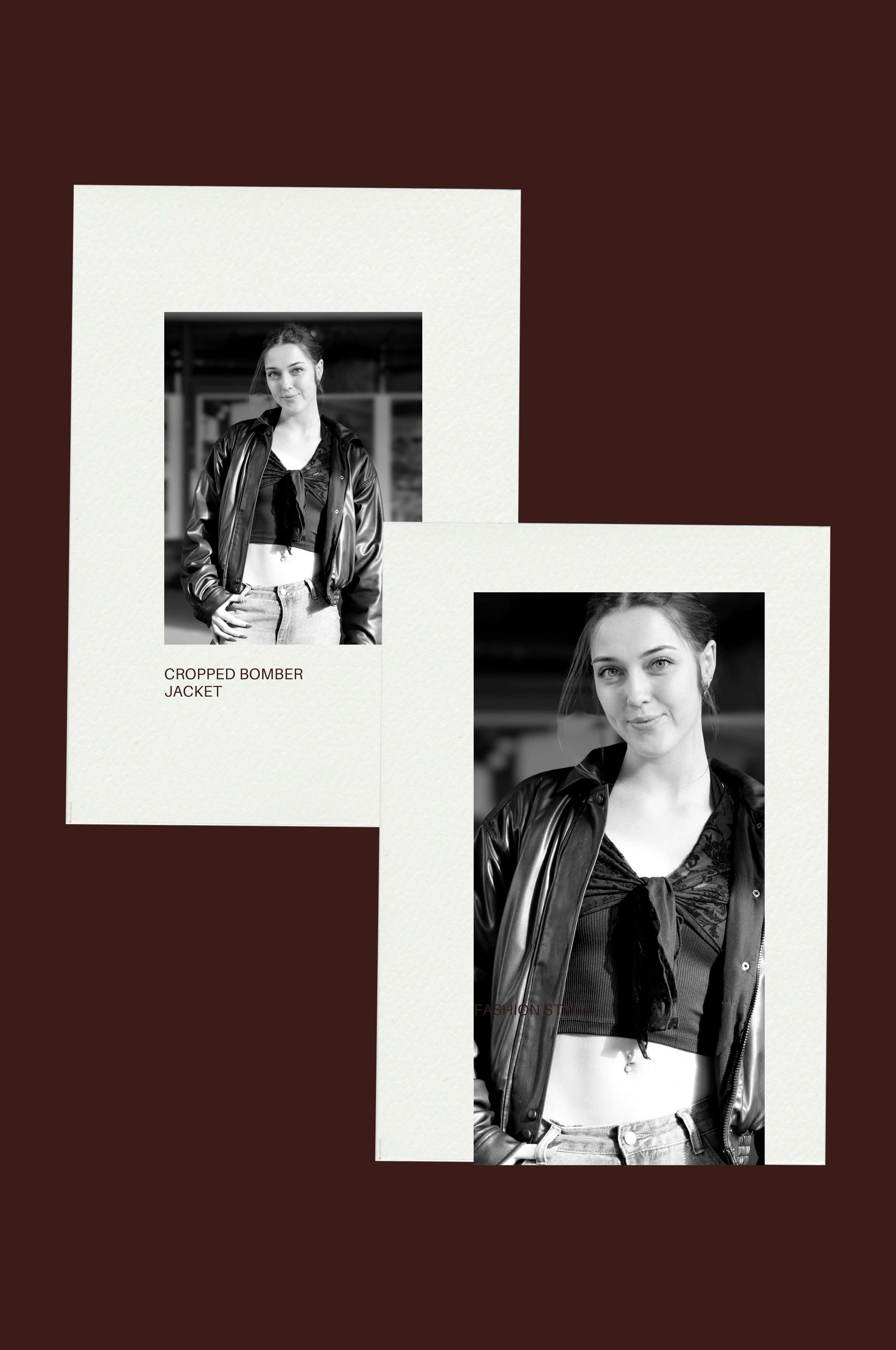 Bombastic cropped bomber leather jackets
