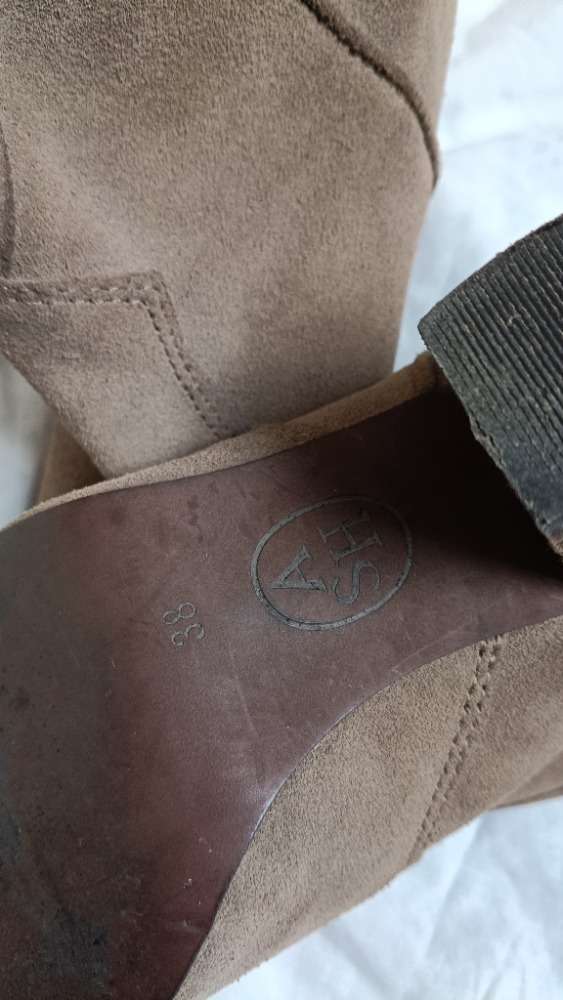 Suede tan brown ankle boots by ASH