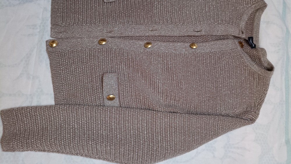 golden cropped cardigan Karen Millen