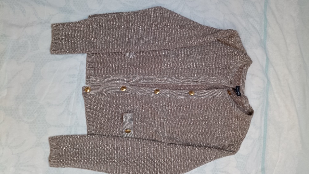 golden cropped cardigan Karen Millen