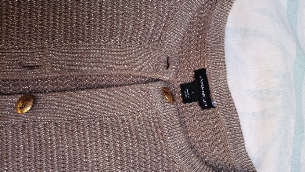 golden cropped cardigan Karen Millen