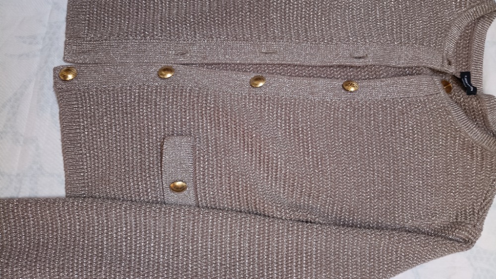 golden cropped cardigan Karen Millen