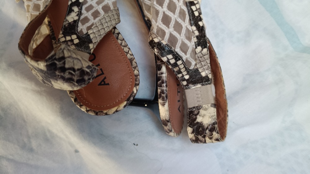 Snake print slingback pumps with kitten heels by Altuzarra