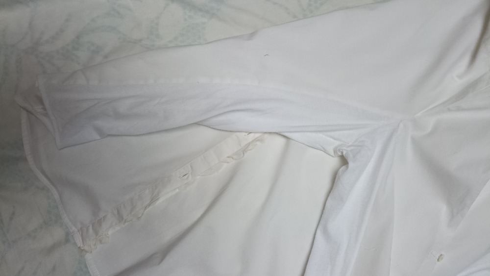 White blouse with frills by DKNY