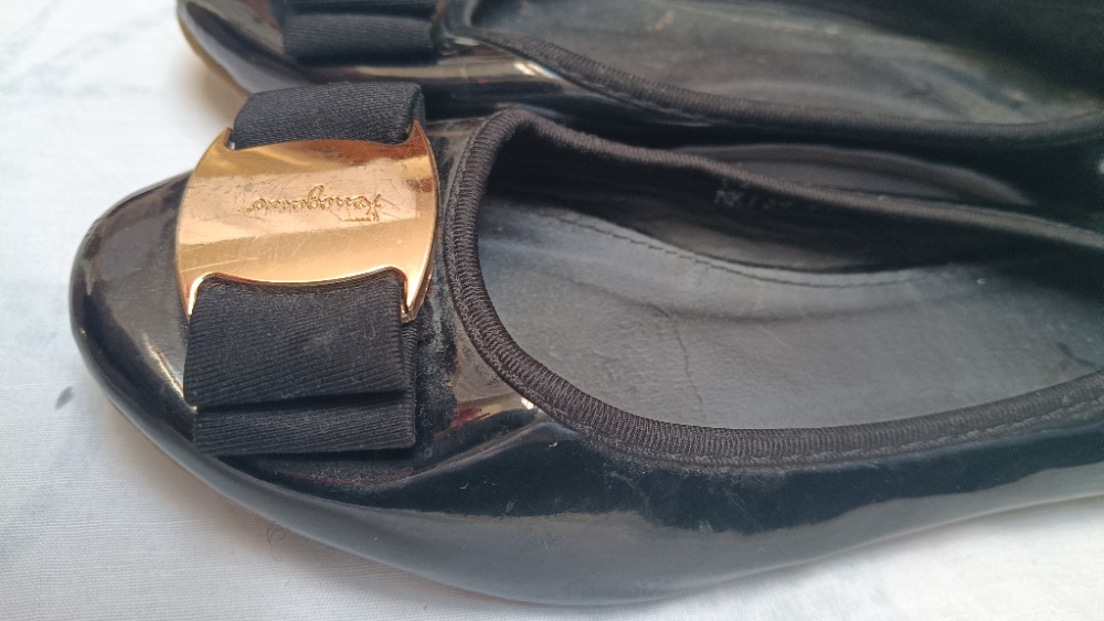 YSL flat shoes with a bow