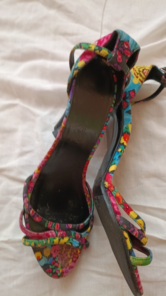 Strappy heels with floral print by Givenchy