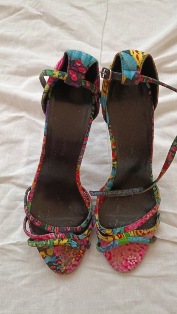 Strappy heels with floral print by Givenchy