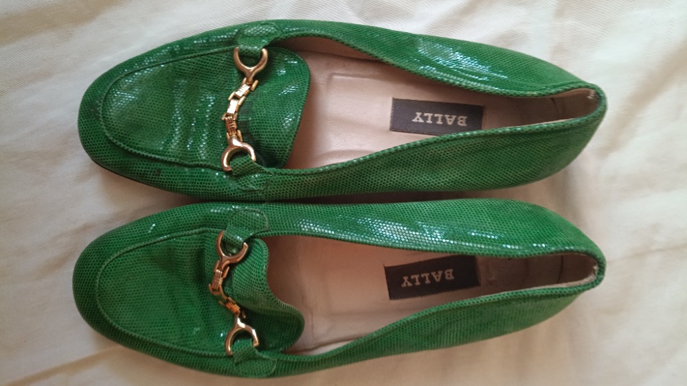 Green loafers by Bally