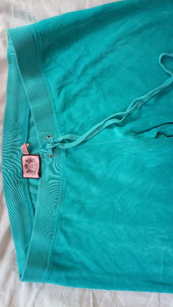 Green velvet wide leg tracksuit bottoms by Juicy Couture