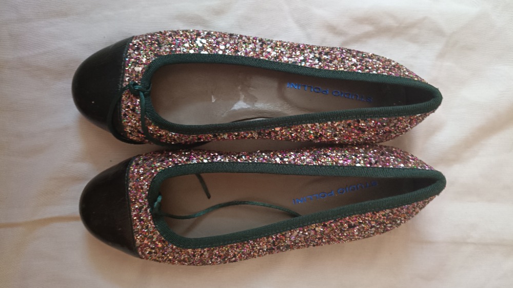Sparkly ballerina flat shoes by Studio Pollini