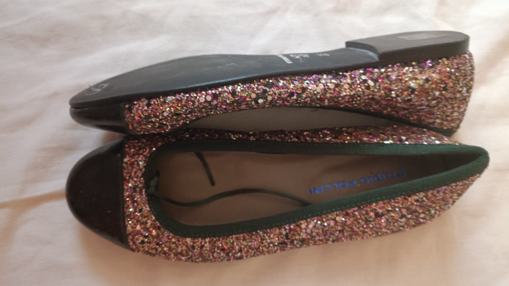 Sparkly ballerina flat shoes by Studio Pollini
