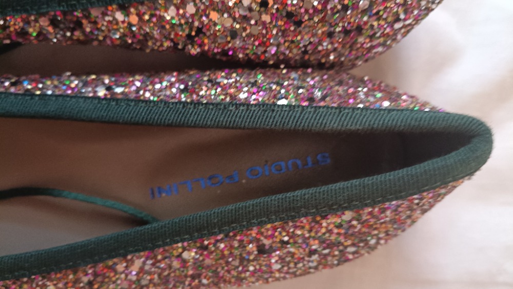 Sparkly ballerina flat shoes by Studio Pollini