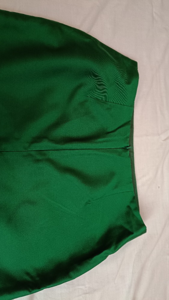 Green satin pencil knee lenght skirt by L K Benneth