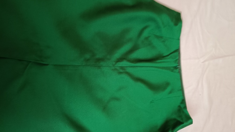 Green satin pencil knee lenght skirt by L K Benneth