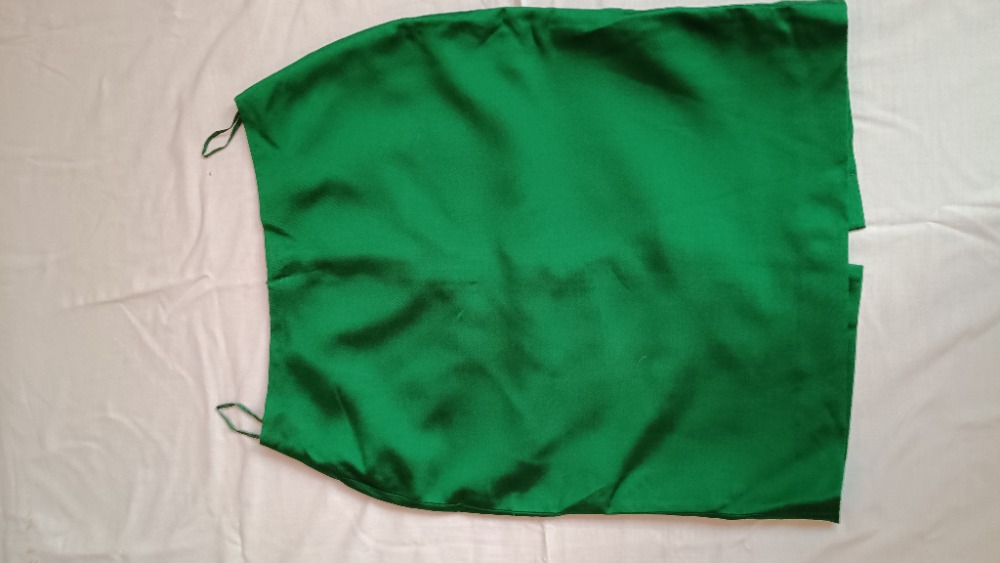 Green satin pencil knee lenght skirt by L K Benneth