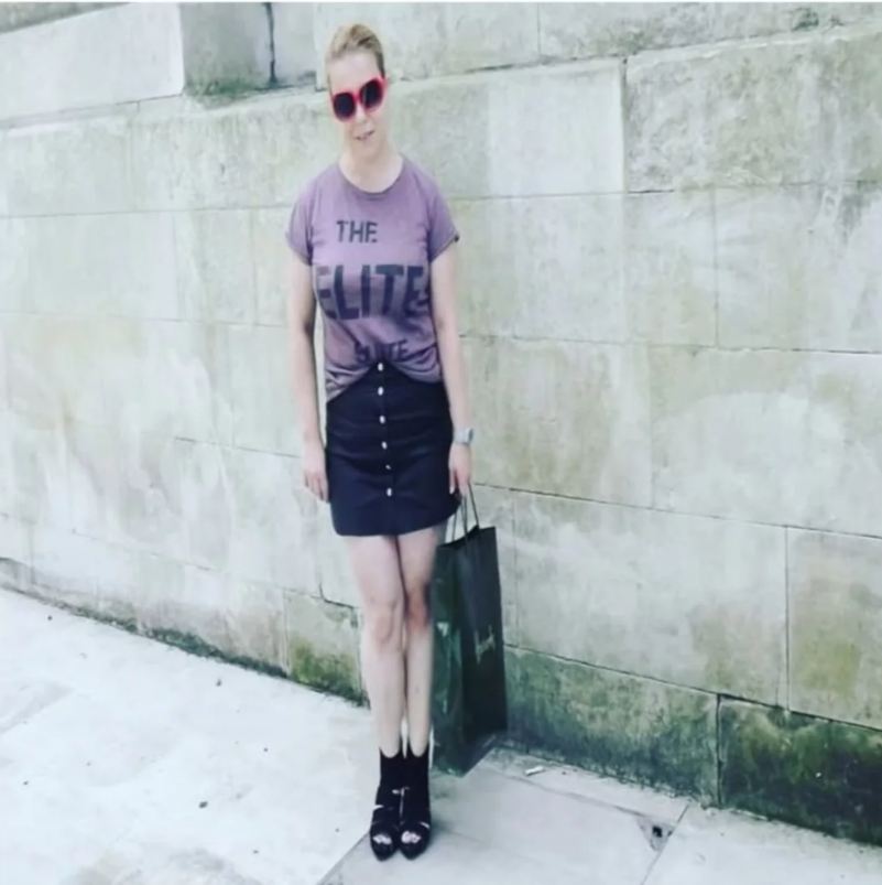 Marketa B L Windsor leather mini skirt