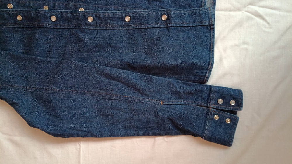dark blue denim slim fit buttoned up shirt by Ralph Lauren