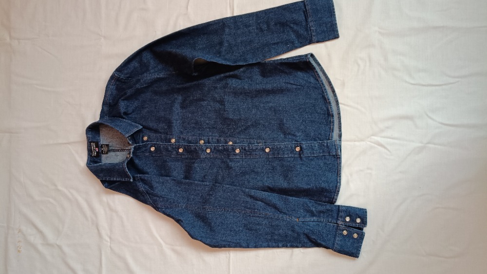 dark blue denim slim fit buttoned up shirt by Ralph Lauren