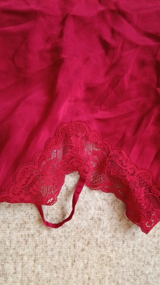 Red silk slip top by Intimissimi