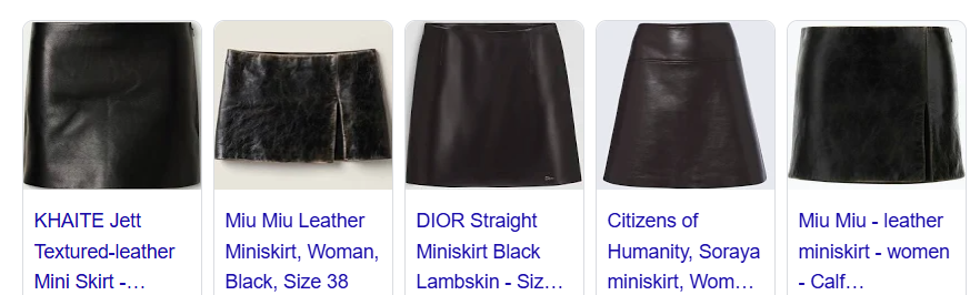 Designer leather mini skirts autumn 2026