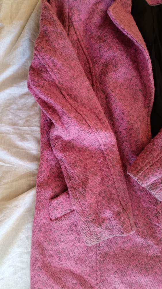 Pink boiled wool coat by Gestutz