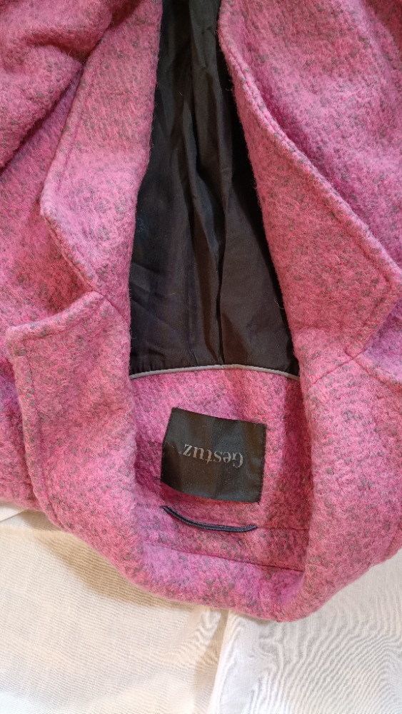 Pink boiled wool coat by Gestutz