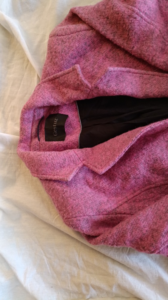 Pink boiled wool coat by Gestutz